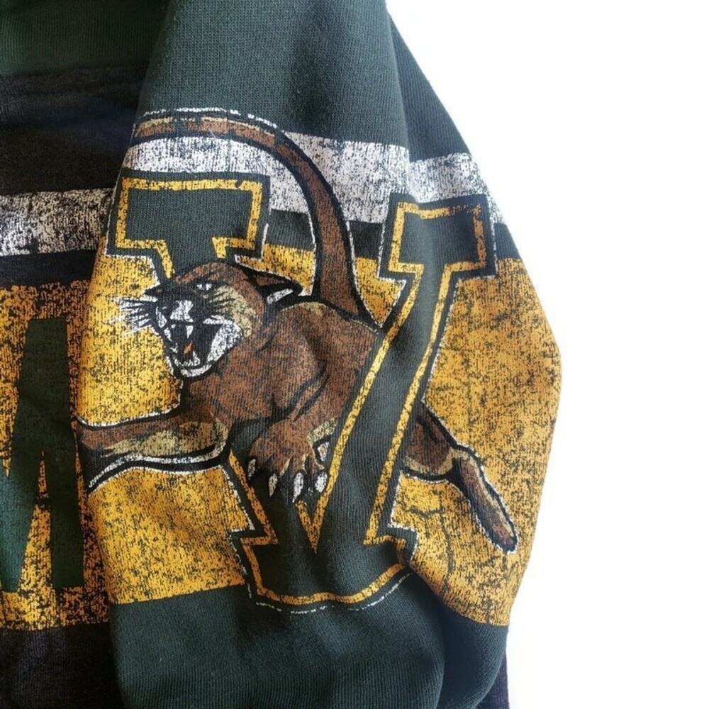 NCAA Womens S 4/6 Vermont Catamount Long Sleeve Pullover Hoodie Sweatshirt Green - Picture 3 of 4
